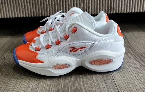 ?Reebok? Iverson Question Low bianco e arancione taglie 6 anni