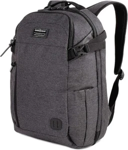 Swiss Gear Hybrid Backpack Luggage Dark Gray Black WTRA-14-JH-3106 VSC-83 J-28 - Picture 1 of 8