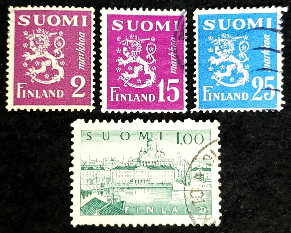 Antique 1800s Finland Postage Stamp Lot 1891 to 1958 - 6 Antique/Vintage Stamps - Image 1 of 4