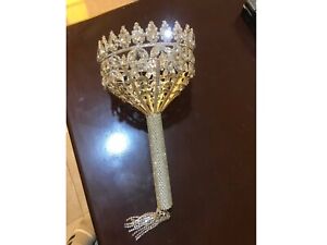 Wedding flowers bouquets gold holder for women