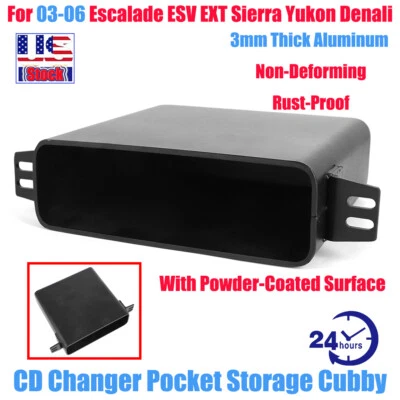 For 2003-2006 Escalade ESV EXT Sierra Yukon CD Changer Pocket Storage Cubby 3MM - Image 1 of 4