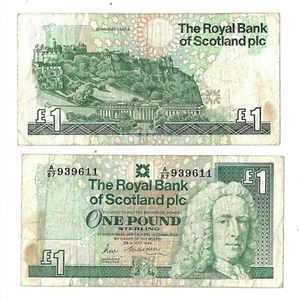 1 Pound 1989 Scotland Banknote # 351 - Picture 1 of 3