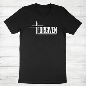 Forgiven Christian Inspirational Shirt Awesome Christian T-Shirt Jesus Graphic - Picture 1 of 22
