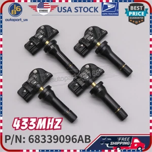 TPMS 433MHz 4 PIECE Tire Sensor for 2021-2023 Jeep Wagoneer Wrangler 68339096AB - Picture 1 of 11