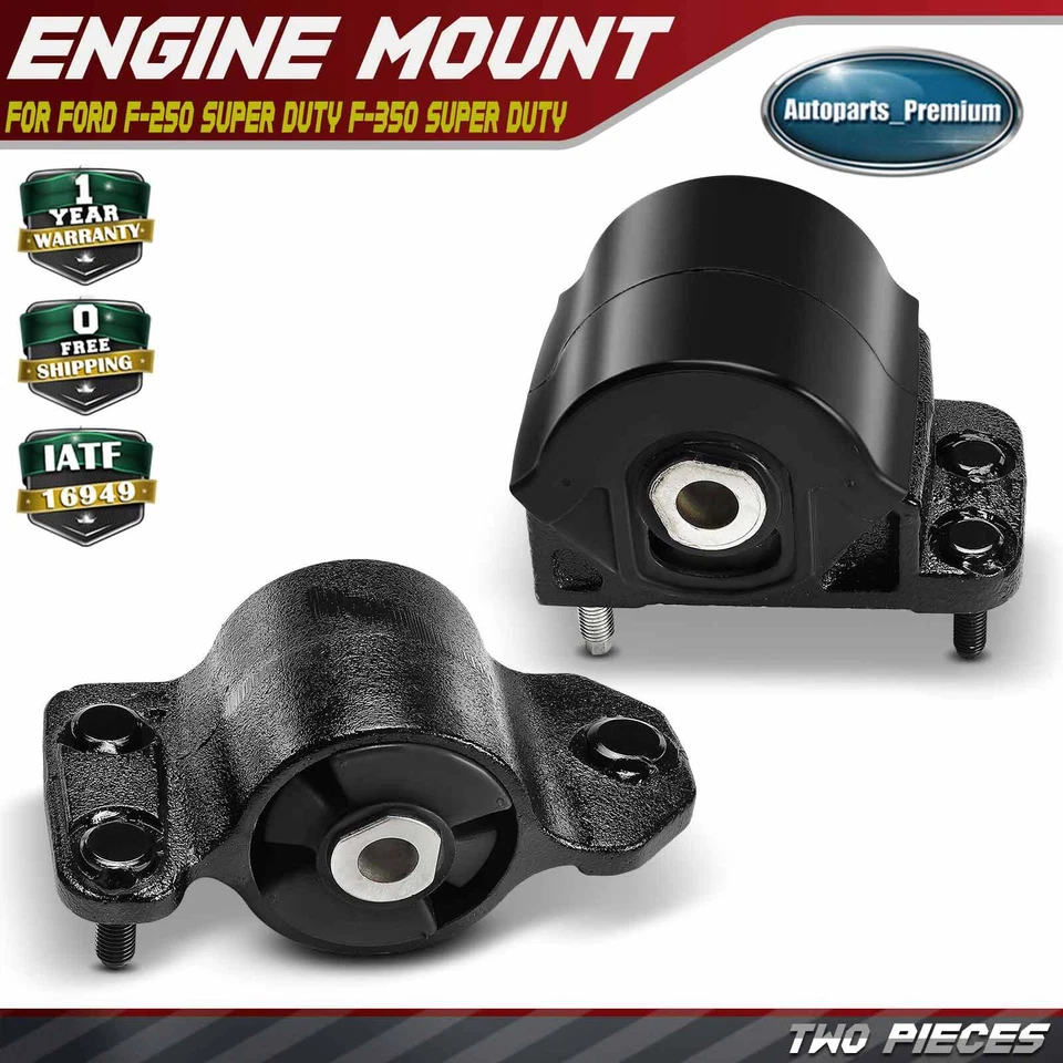 2x Front Engine Motor Mounts for Ford F-250 Super Duty F-350 Super Duty 08-10 - Image 1 of 4