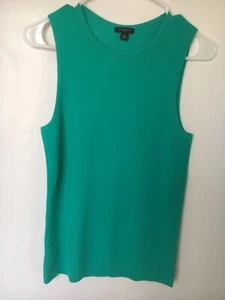 Ann Taylor Mujer Top Acanalado Jersey Sin Mangas Cuello Redondo Verde Sólido Talla M - Imagen 1 de 24