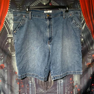 Pantalones cortos de carpintero Signature By Levi Strauss & Co para hombre 44x22 azul denim ropa de trabajo Foto 1 de 4