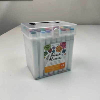 American Crafts Dual-Tip 48 Sketch Markers - Image 1 of 3