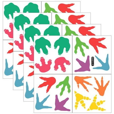  1 set di impronte di dinosauri decalcomanie per pavimento tracce di dinosauro - Image 1 of 4