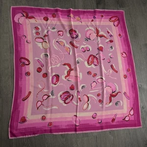 LOUIS FERAUD Silk Scarf novelty print made in Germany - Picture 1 of 11