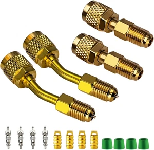 R410A Adapter for Mini Split System, 5/16 Inches SAE Female to 1/4 Inches SAE Ma - Picture 1 of 12