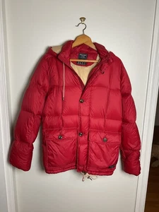 Vintage Y2K Abercrombie & Fitch Goose Down Puffer Jacket Hooded Pockets Large  - Picture 1 of 12