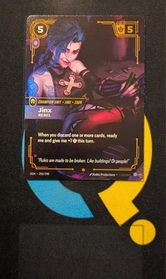 Jinx - Rebel OGN 202/298 Epic Riftbound League of Legends - Image 1 of 3