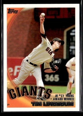 Tim Lincecum - 2010 Topps CY YOUNG WINNER Paper Base #9 San Francisco Giants - Image 1 of 2