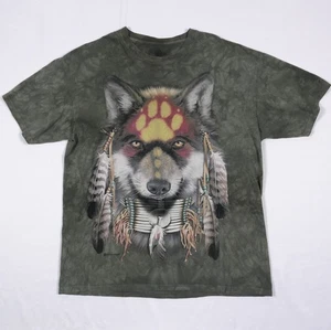 VTG The Mountain Native American Wolf Tie Dye T-Shirt XL - Picture 1 of 6