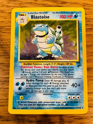 NEAR MINT! Blastoise (2/130) Holo Base 2 Set Pokemon Card! FAST & FREE P&P! - Image 1 of 2