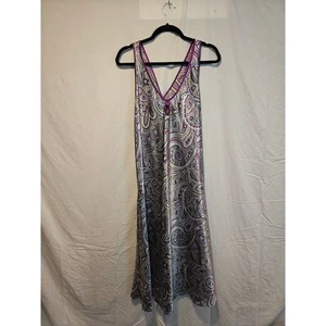 Vestido midi vintage Jones New York XL púrpura cachemira sin mangas Y2K cruzado ojo de cerradura - Imagen 1 de 8