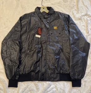 Vintage 80er Neu mit Etikett ThermoKing Upstream Racing Division Satin Bomberjacke Herren Large - Bild 1 von 11