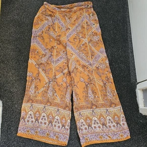 Miss Selfridge Size 8 Paisley Print Trouser Culottes - Picture 1 of 2