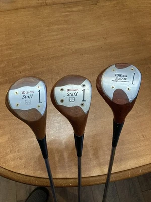 3 Wilson Staff PERSIMMON DRIVERS True Temper 动态硬度杆身 — 第 1/4 张图片