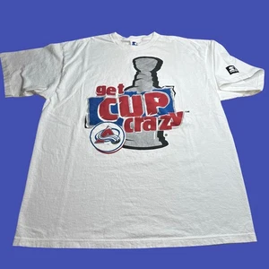 Camiseta De Colección Colorado Avalanche Años 90 Starter Stanley Cup XL Get Cup Crazy - Imagen 1 de 13