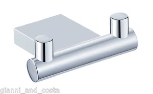 BATHROOM DOUBLE ROBE OR TOWEL HOOK - ROUND DESIGN - Picture 1 of 1