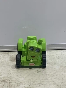 Fisher Price Mattel Little People Tractor Happy Harvester Green Plastic 2016 5" - Picture 1 of 9