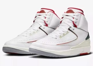 Nike Air Jordan 2 Retro Origins White Fire Red DR8884-101 Men Size 9 - Picture 1 of 10