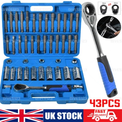 43pcs Shock Absorber Strut Nut Go-thru Socket Set & Ratchet - Image 1 of 4