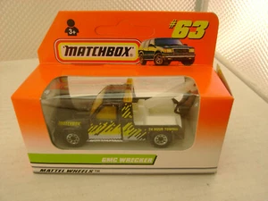 1997 MATCHBOX SUPERFAST #63 GMC WRECKER 24 HOUR TOWING TRUCK NEW IN BOX - Picture 1 of 3