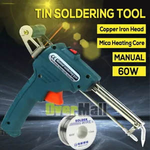 Heavy Duty US 110V 60W Hand-held Auto Send Tin Heat Soldering Welding Gun Kit - Picture 1 of 12