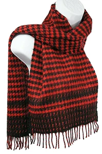 Weavers Workshop Red Black Acrylic Scarf Japan - Picture 1 of 7