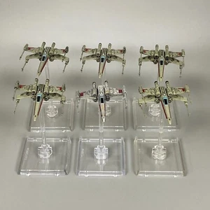 6 X-WING FIGHTERS T-65 MINIATURES GAME FANTASY FLIGHT GAMES STAR WARS STARSHIP - Picture 1 of 6