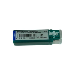 Brocas de metal giratorio Heller 2,5 mm HSS-R paquete de 10 herramientas alemanas enrolladas HSS Jobber - Imagen 1 de 2