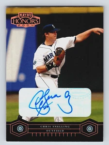 Chris Snelling 2004 Playoff Honors Rookie Auto/100 #171 Seattle Mariners - Imagen 1 de 2