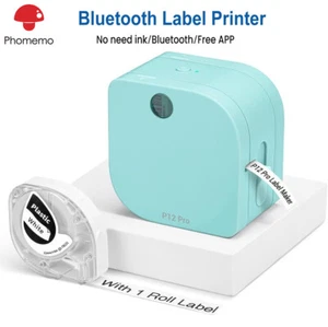 Etichettatrice Bluetooth P12 adesivo portatile codice a barre stampante termica etichette - Foto 1 di 26