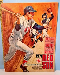 1971 Boston Red Sox Program v Yankees May 13 with Ticket Stub - Picture 1 of 13