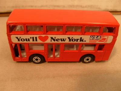 1983 MATCHBOX SUPERFAST MB 51 LEYLAND TITAN LONDON BUS YOU'LL LOVE NEW YORK NEW - Image 1 of 3