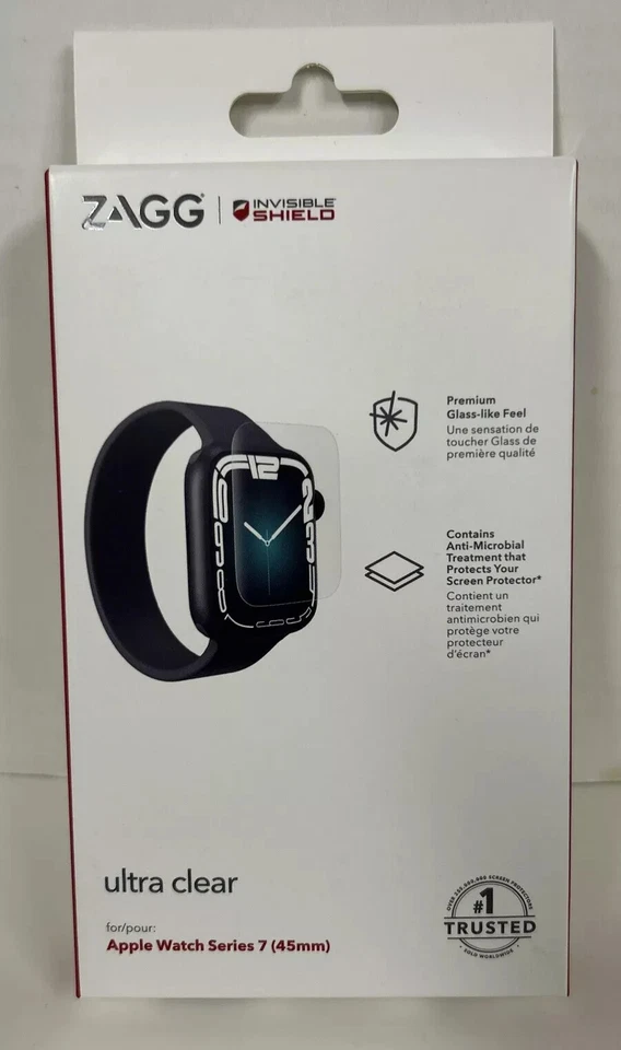 Zagg InvisibleShield Ultra Clear for Apple Watch Series 7 (45mm) - Image 1 of 1
