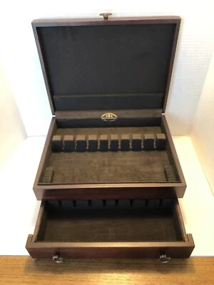 VTG  Reed & Barton Mahogany Silverware Flatware Chest  Box w Drawer - Image 1 of 4