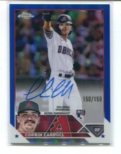 2023 Topps Chrome Corbin Carroll Rookie Blue Auto Autograph 150/150