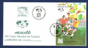 BRAZIL - Scott 2042 - FDC - World Cup Soccer, LUBRAPEX 1986 --a - Picture 1 of 1