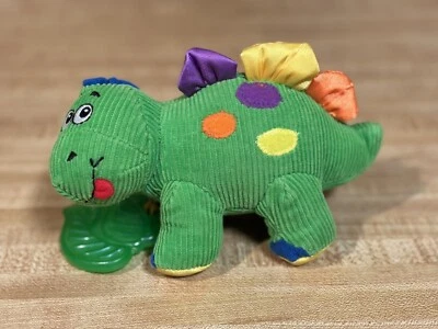 Dinosaurio de pana vintage 2001 "The First Years" con lengüeta vibratoria juguete para bebés Foto 1 de 4