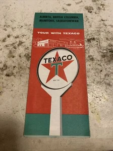 Hoja de ruta Texaco 1958 Albert Columbia Británica Manitoba Saskatchewan Canadá - Imagen 1 de 2