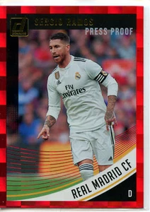 2018-19 Donruss RED PRESS PROOF Parallel #31 Sergio Ramos - Real Madrid CF Qty - Picture 1 of 2