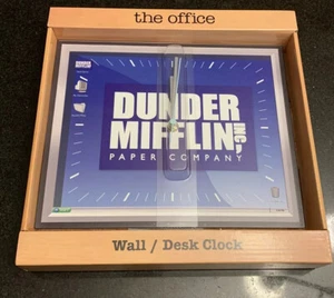 The Office Dunder Mifflin Wall Desk Clock Dwight Schrute New In Box - Picture 1 of 2
