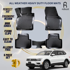 Floor Mats Liners For VW Volkswagen Tiguan 2016-2019 All Weather Heavy Duty Rugs - Picture 1 of 9