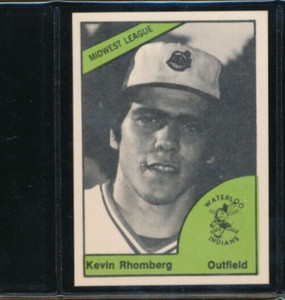 1978 TCMA Waterloo Indians kevin Rhomberg NM+ or better 1 mlb hr * superstitious