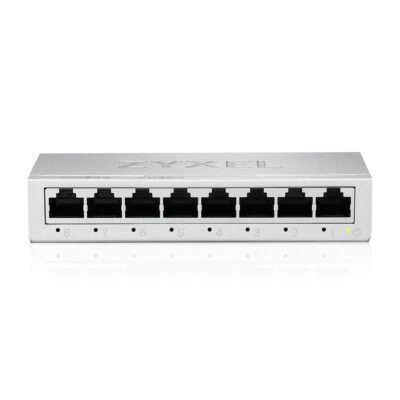 8-Port Gigabit Unmanaged Ethernet Switch Ethernet Splitter Desktop or Wall Mo... - Image 1 of 4