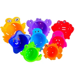 Extasticks Beautiful Colored Stacking Cups With Sea Animals - Picture 1 of 1